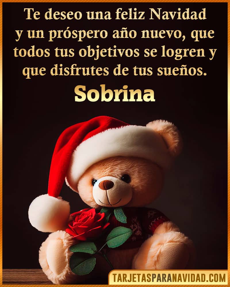 Tarjeta de navidad para Sobrina