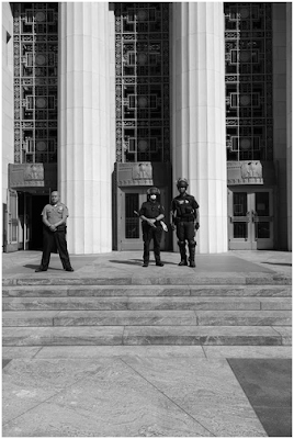 Court Officers guarding a courthouse