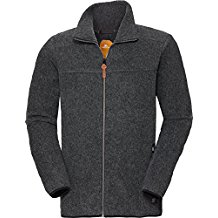 Nordcap Herren-Strickjacke in Anthrazit, Herrenjacke aus Strickfleece, funktionelle Herren-Bekleidung, Strick-Fleecejacke, Freizeit- & Übergangsjacke (Größe: 48 - 56)