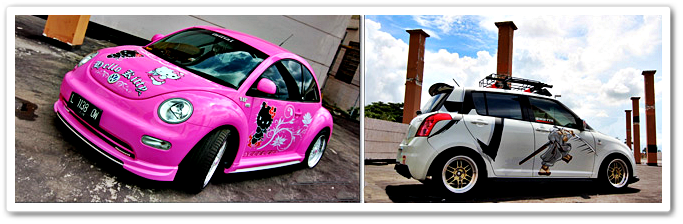 Gambar Motif Cutting Sticker Mobil Terbaru Yang Nge-trend