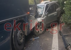 Κρήτη: Σοβαρό τροχαίο με λεωφορείο της αεροπορίας που συγκρούστηκε με τζιπ – Πέντε οι τραυματίες
