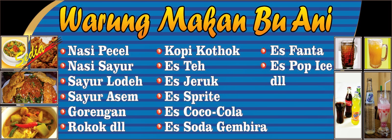  Desain  Banner  Warung  Makan Cdr 