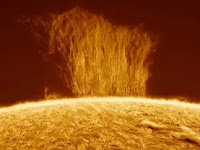 The 62,000-mile-high 'Plasma Waterfall' that erupted from the sun.