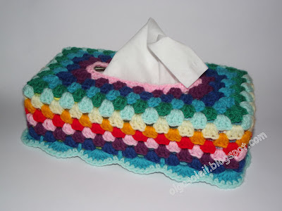 Rainbow Granny Tissue Box Cover