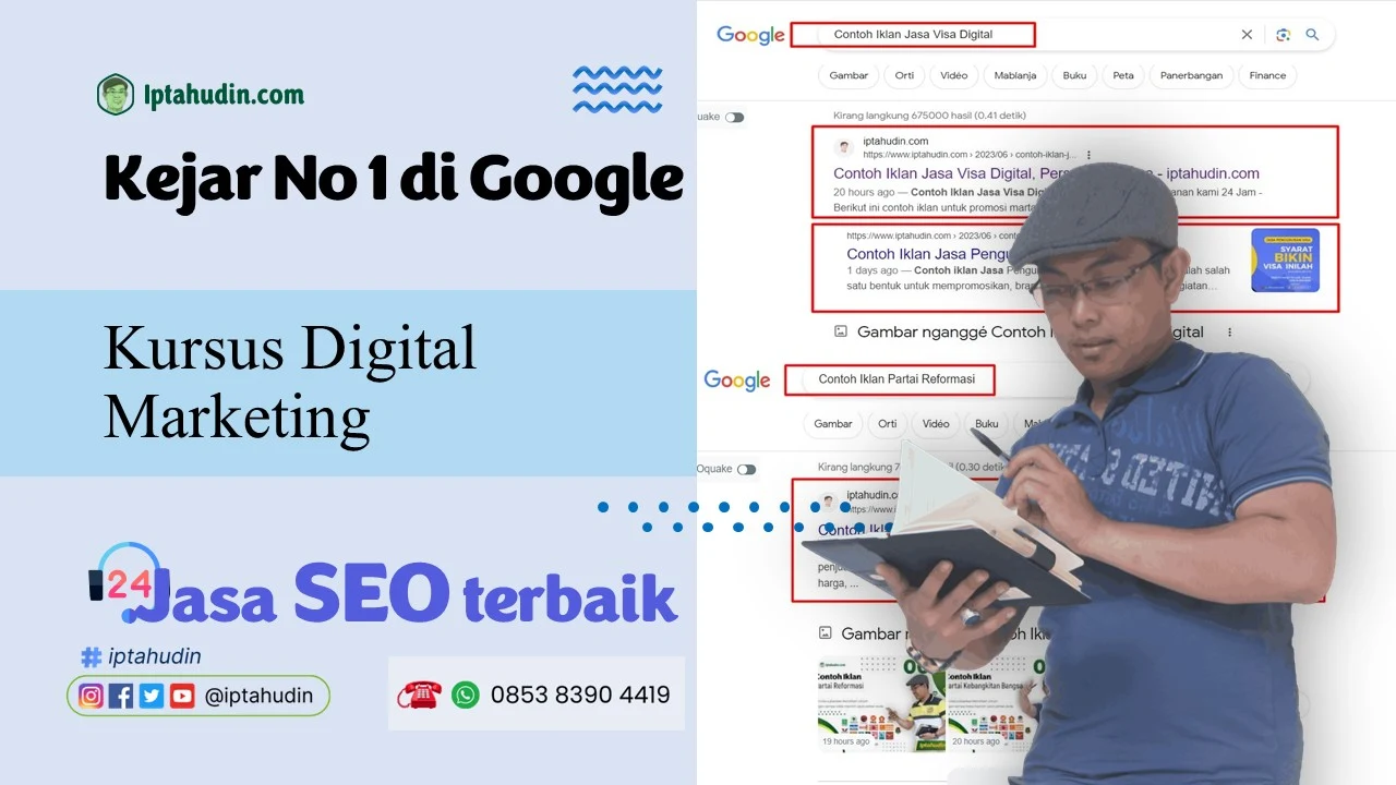 Terima Kursus Digital Marketing untuk Pemula Bersama Iptahudin