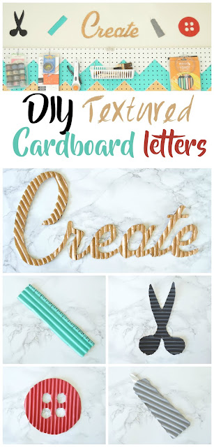 How to make curvy words using cardboard 