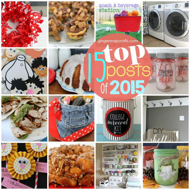 Top 15 Posts of 2015 at GingerSnapCrafts.com