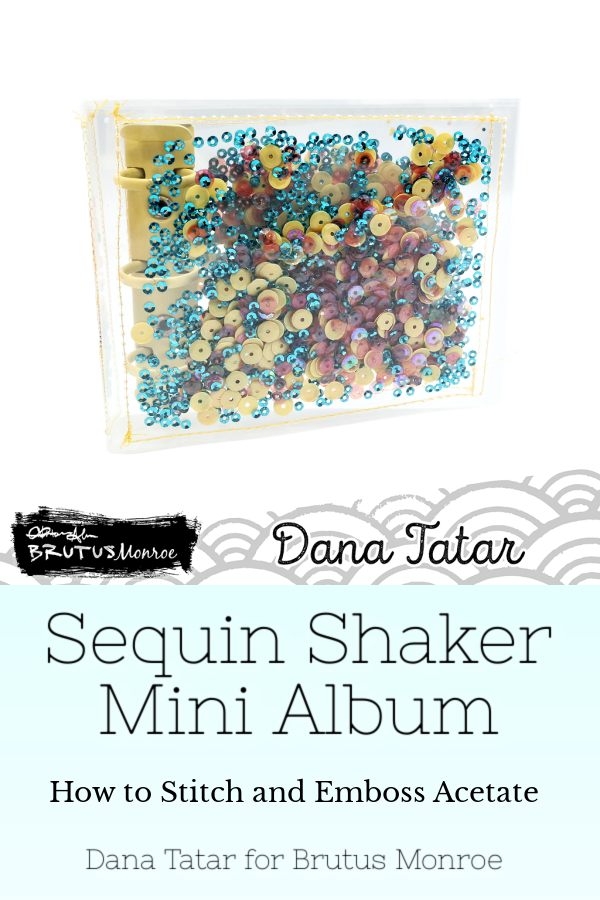 A colorful sequin-filled acetate mini album that really sparkles! Heat resistant acetate spine features an embossed message for a personalized touch.