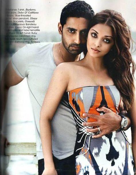 Aishwarya Rai and Abhishek Bachchan On Vogue Magazine July 2010