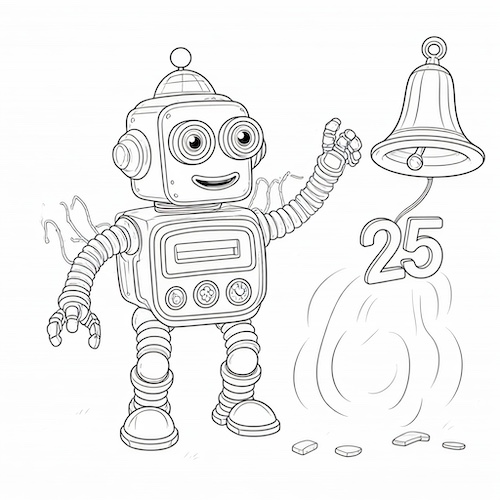 Robot rings the Bell to welcome New Year 2025