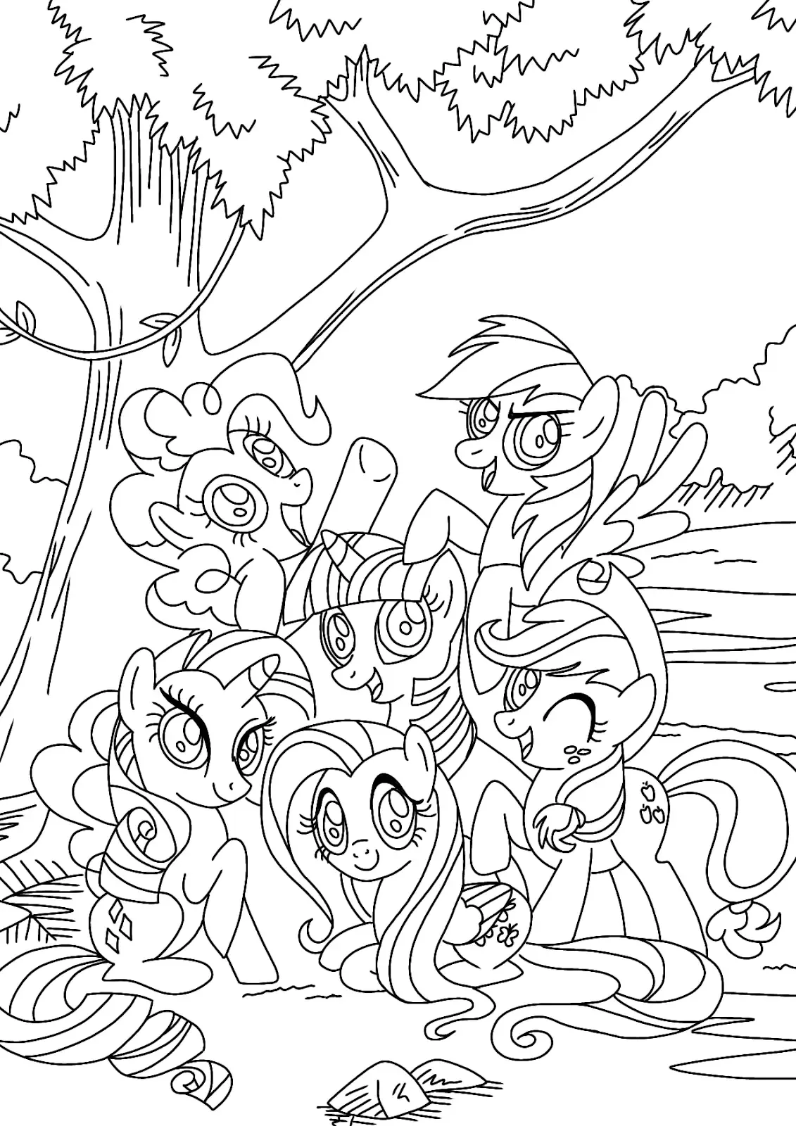 My little pony nature coloring pages