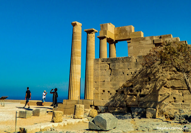 O Templo de Atena, na Acrópole de Lindos