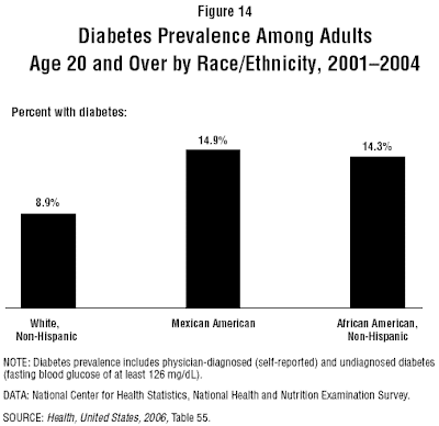 Diabetes Prevalence Among Adults Age 20 and Over by Race/Ethnicity, 2001-2004