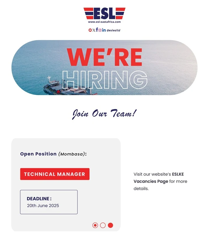 Technical Manager at Express Shipping and Logistics (EA) Ltd