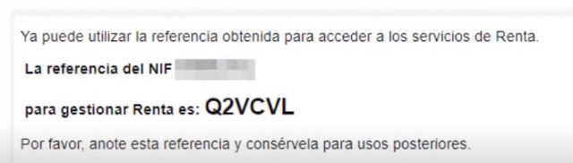 ¿Cómo es código de referencia para poder gestionar la declaración de la renta?