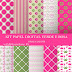 KIT PAPEL DIGITAL VERDE E ROSA GRATIS