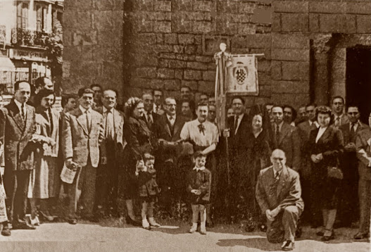 Bendición del banderín de la Penya d’Escacs Prado Suburense en 1953