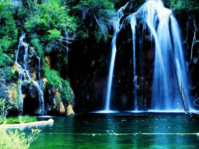 waterfalls wallpaper. A waterfall is a place where