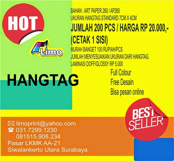 LIMO PRINT: CETAK LABEL HANGTAG