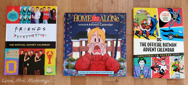 insight editions, advent calendars, movie advent calendars, friends advent calendar, batman gifts, home alone christmas