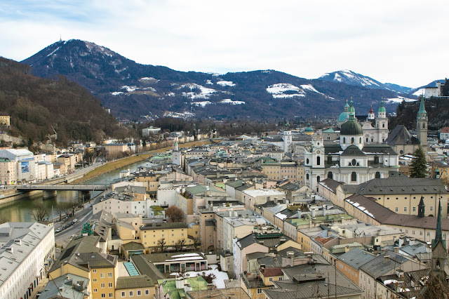 Panorama dalla Collina del Mönchsberg-Salisburgo