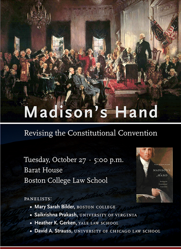Legal History Blog A Panel On Bilder S Quot Madison S Hand Quot