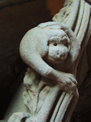 carving over an old doorway