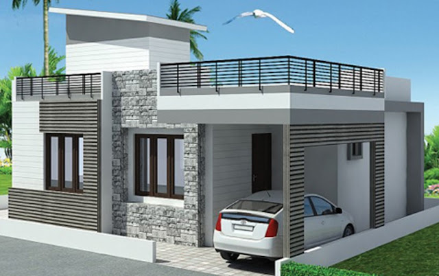 single floor normal house front elevation designs