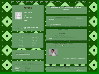 Green Myspace Layout