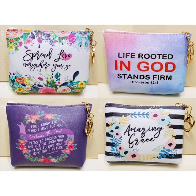 Women's Bible Verse Synthetic Leather Coin Purse
