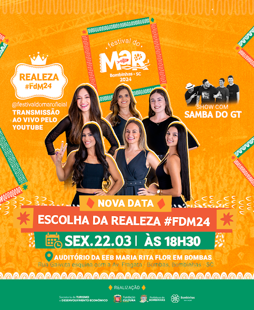 CONCURSO DA REALEZA DO FESTIVAL DO MAR TEM NOVA DATA