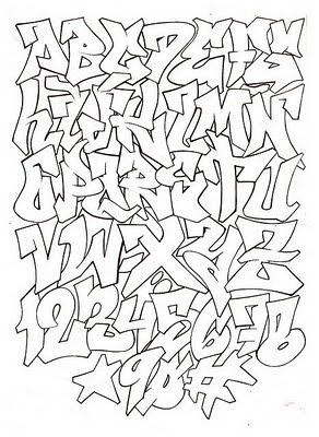 Abecedario Graffiti,graffiti alphabet