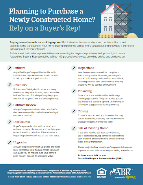 Planning to Purchase a Newly Constructed Home? Rely on a Buyer's Rep!