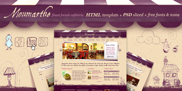 Monmarthe - Restaurant & Cafe HTML Template - Restaurants & Cafes Entertainment