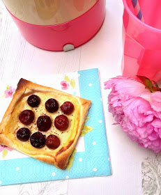 cherry and pepper custard tart