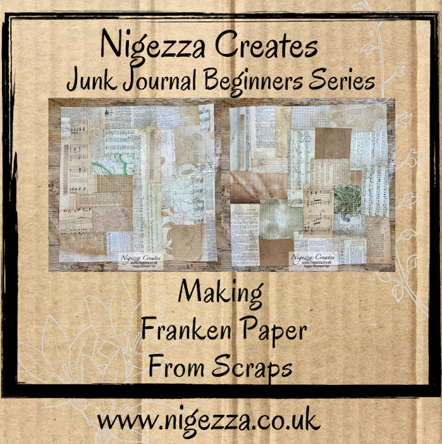 Junk Journal Beginner Series: Making my own 12x12 paper from scraps: Franken Paper