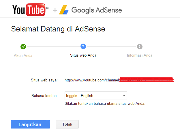 Cara Daftar Adsense Melalui Youtube 