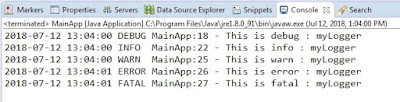 Log4j Console Logging