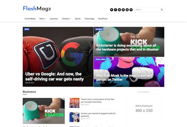 FlashMagz WordPress Magazine Theme