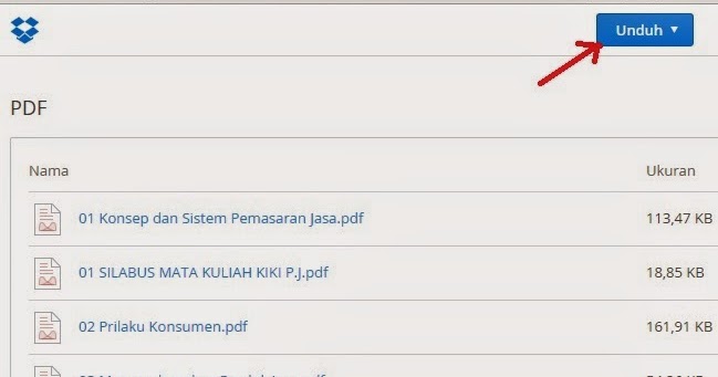 Tips download banyak file dalam sebuah folder di dropbox 