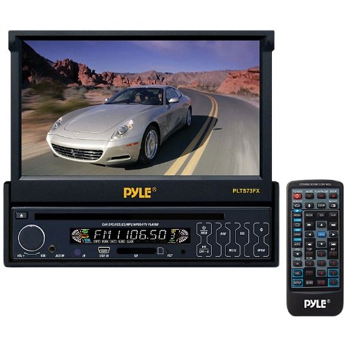 Pyle PLTS73FX 7-Inch Single DIN In-Dash Motorized Touch Screen TFT/LCD Monitor with DVD/CD/MP3/MP4/USB/SD/AM-FM Player