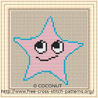 Star 2, Free and easy printable cross stitch pattern