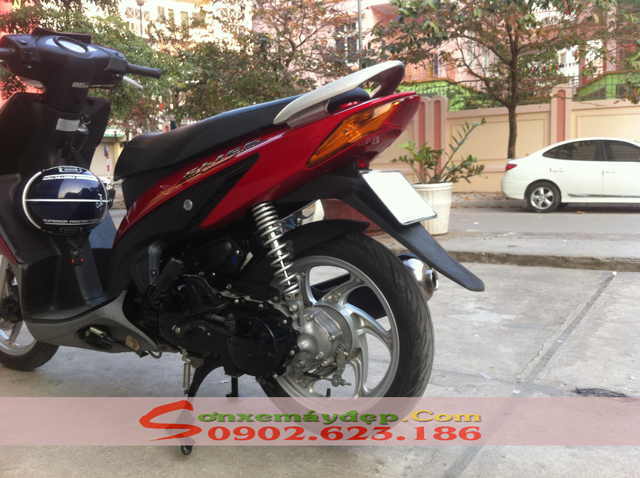 Sơn xe Honda Click màu đỏ zin cực đẹp