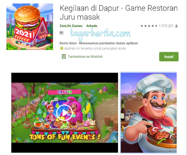 Game Memasak - Kegilaan di Dapur