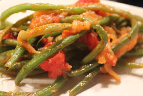 Greeked green beans