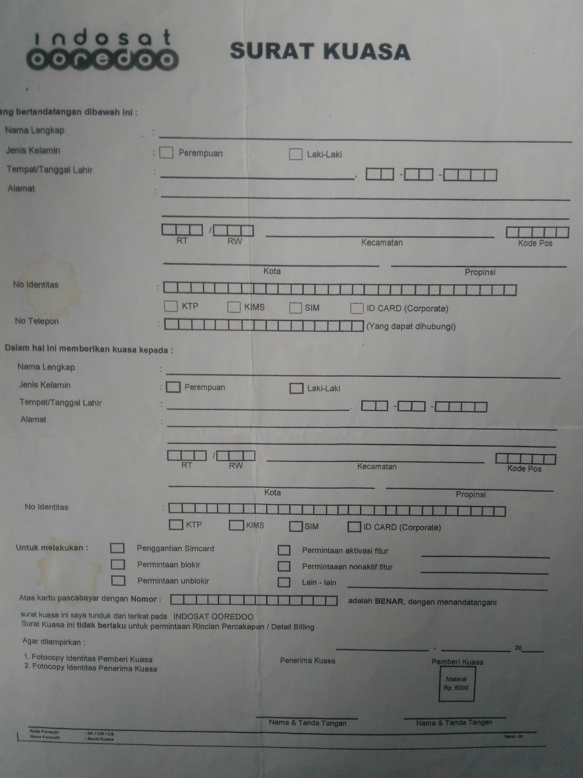 Contoh Surat Kuasa Upgrade Kartu 4g - Simak Gambar Berikut