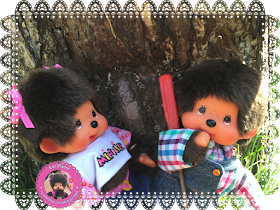 bubbles surprise monchhichi Diana souche d'arbre coeur amour