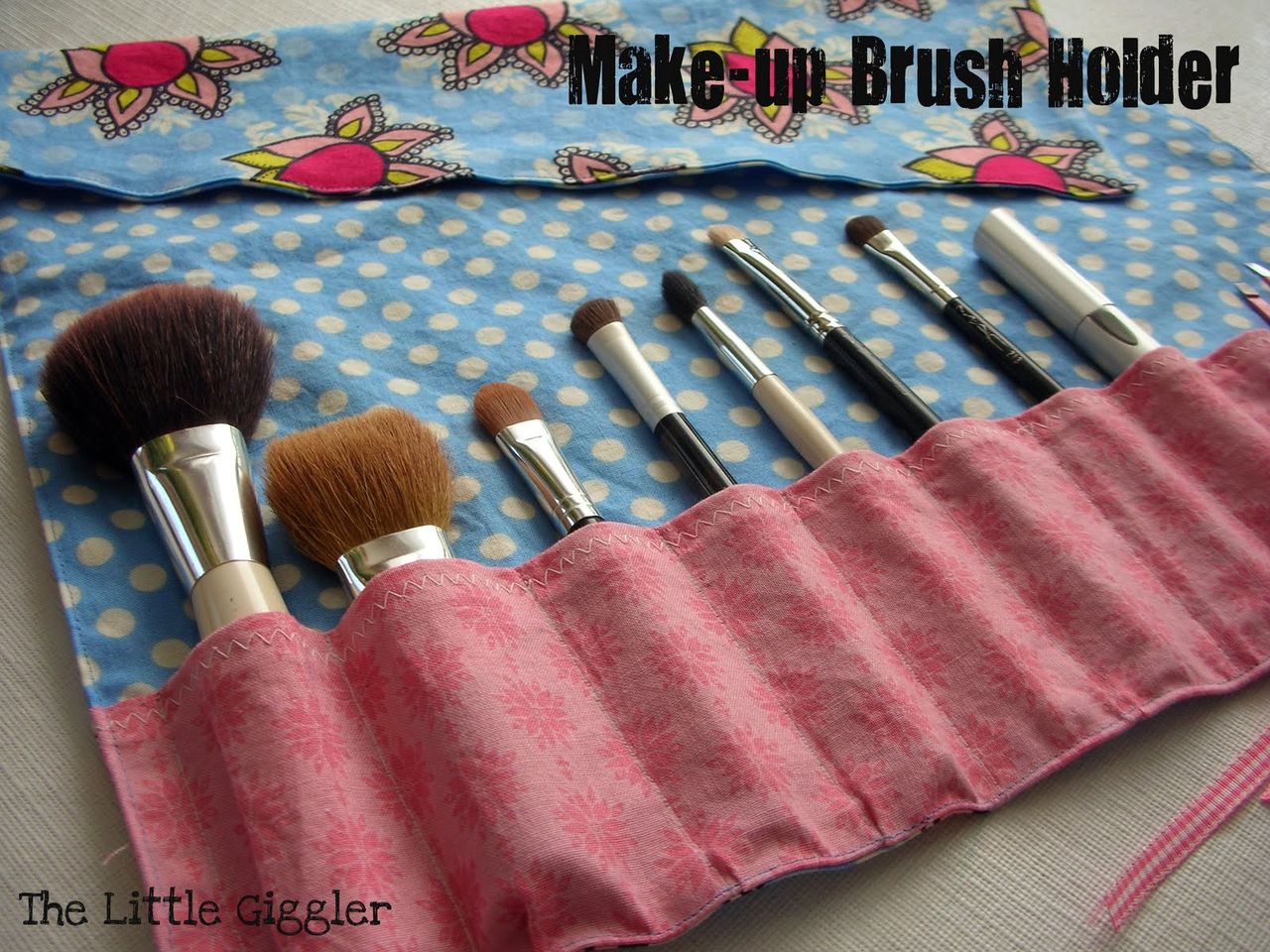 Easy Sew : Vertical Paint Brush Roll up Wrap Case Tutorial 
