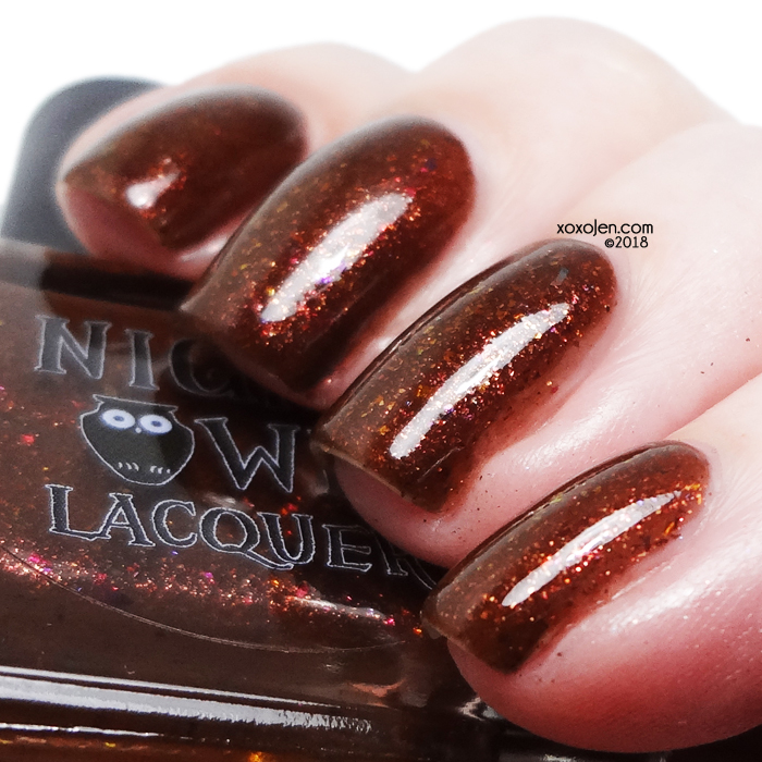 xoxoJen's swatch of Night Owl Lacquer Pumpkin Spice & Everything Nice