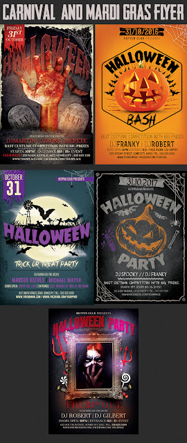  by Hotpin in Templates  Flyers  Halloween Party Flyer Bundle - Flyers  Halloween Party Flyer Bundle - Flyers - 1 Halloween Party Flyer Bundle